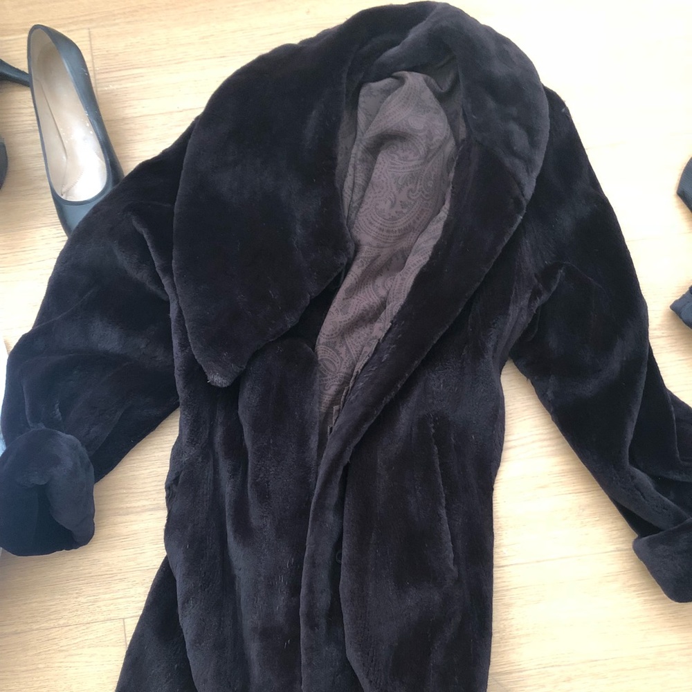 Real fur coat